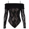 Rebellion draperad bodysuit svart online Rebellion draperad bodysuit svart online