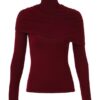 Rebellion draperad merinotop i burgundy online