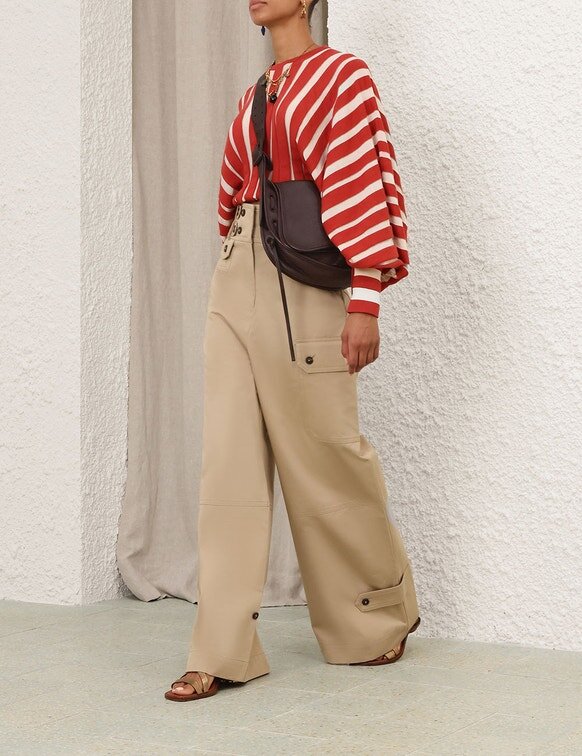 Rebellion Drawn-tröja i röd/krämfärgade ränder Online Rebellion Drawn-tröja i röd/krämfärgade ränder Online