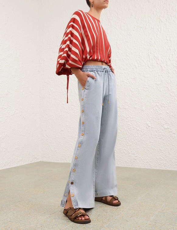 Rebellion Drawn-tröja i röd/krämfärgade ränder Online Rebellion Drawn-tröja i röd/krämfärgade ränder Online