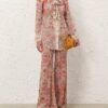 Rebellion Flare Byxor Rust Floral Online Rebellion Flare Byxor Rust Floral Online