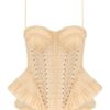Rebellion Frayed Corset Cream Online