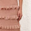 Rebellion Frill Midi-kjol Metallic Rose Gold Online