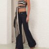 Rebellion Paint Stripe Bandeau i svarta ränder – köp online