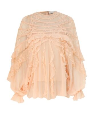 rebellion splice billow blouse peach online 1 330x429 - Rebellion Splice Billow Blouse Peach Online