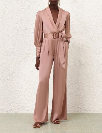 Silk Tuck-byxor i Dusty Rose online
