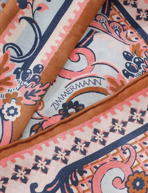 Tryckt huvudduk i blå paisleyblommor online Tryckt huvudduk i blå paisleyblommor online