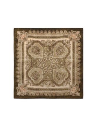 Tryckt silkescarf 55 i Olive Perla Paisley online