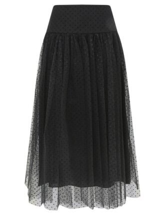 Tulle Dot Midi-kjol i svart online Tulle Dot Midi-kjol i svart online
