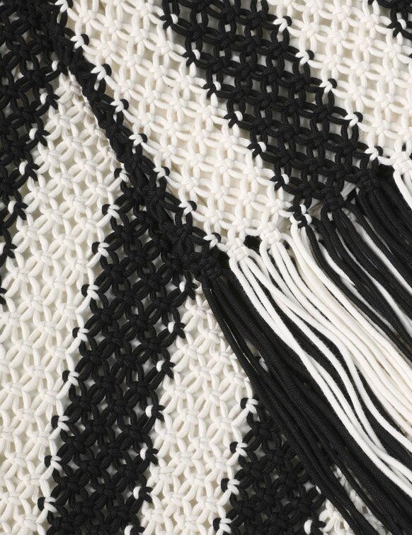 Wanderlust Macrame-maxikjol i svart/elfenben online Wanderlust Macrame-maxikjol i svart/elfenben online