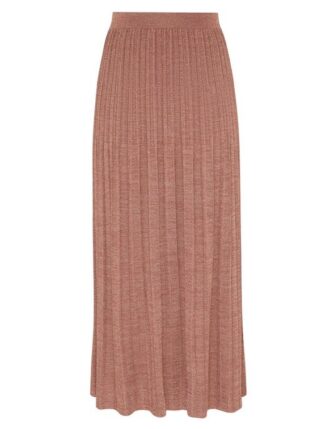 Wanderlust Metallic Midi Kjol Metallic Dusty Rose Online