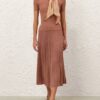 Wanderlust Metallic Midi Kjol Metallic Dusty Rose Online