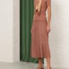 Wanderlust Metallic Midi Kjol Metallic Dusty Rose Online
