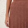 Wanderlust Metallic Midi Kjol Metallic Dusty Rose Online