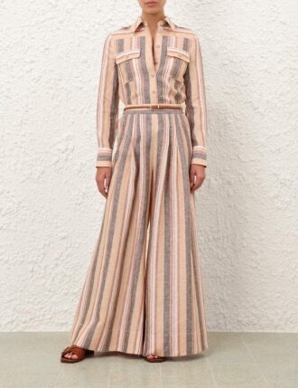 Wanderlust Stripe Byxor Tan Multi Stripe Online Wanderlust Stripe Byxor Tan Multi Stripe Online